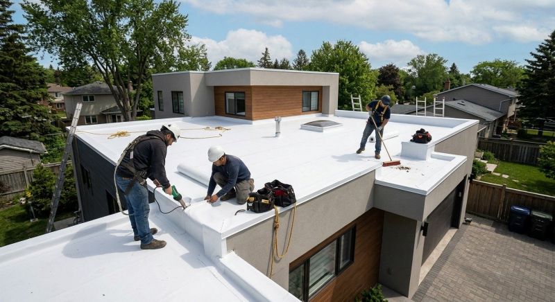 Flat Roof Installation in Chesapeake Beach, MD