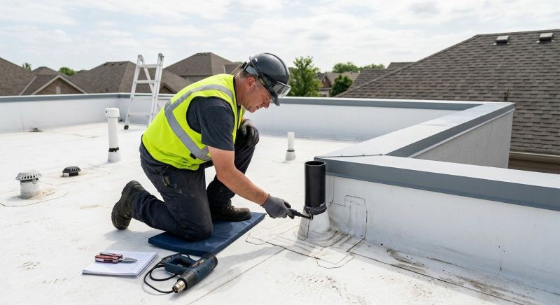 Single Ply Roof Inspection in Prince Frederick, MD