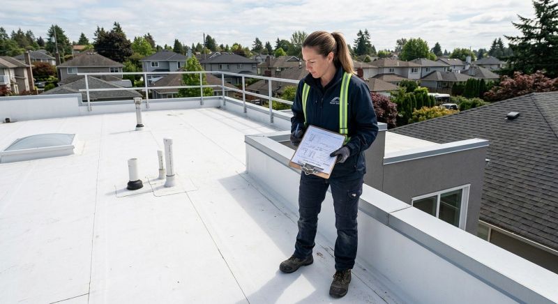 Single Ply Roof Inspection in Prince Frederick, MD