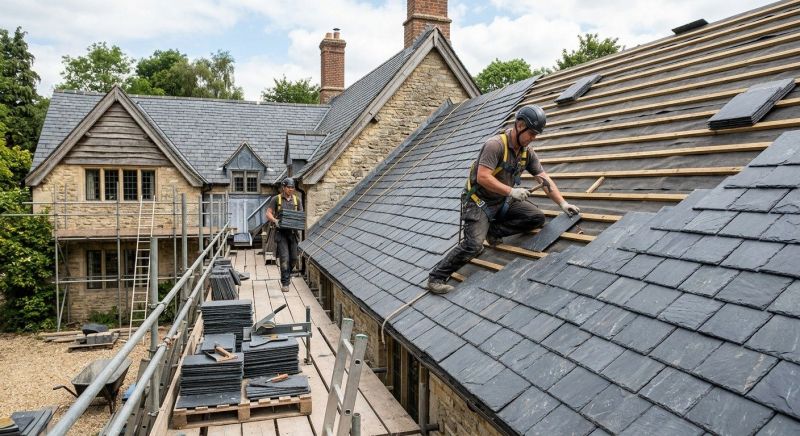 Slate Roof Construction in Hollywood, MD