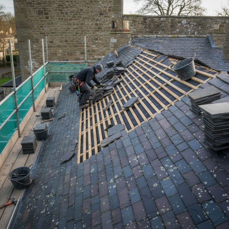 Slate Roof Replacement in Cheltenham, MD