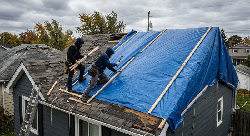 Storm Damage Roof Tarping in Prince Frederick, MD