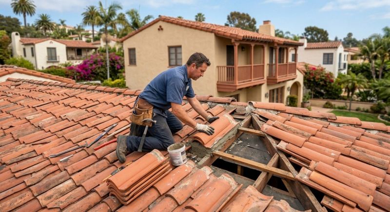 Tile Roof Repair in Owings, MD
