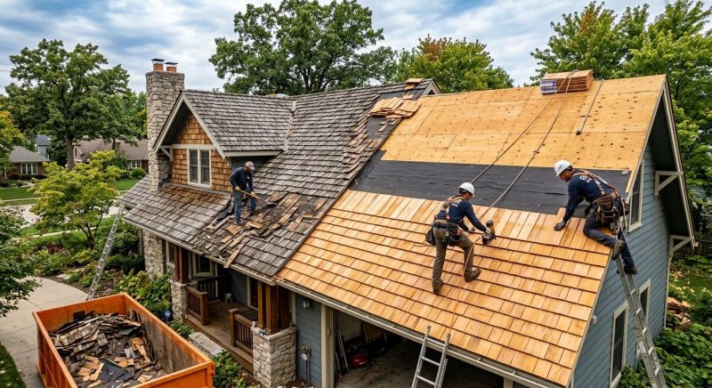 Wood Shake Roof Replacement in Owings, MD